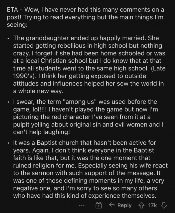 The granddaughter turned out fine.