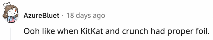 A core memory is unwrapping them without breaking the foil.