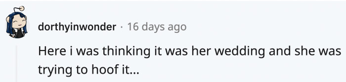 The mention of the wedding raised everyone's suspicions