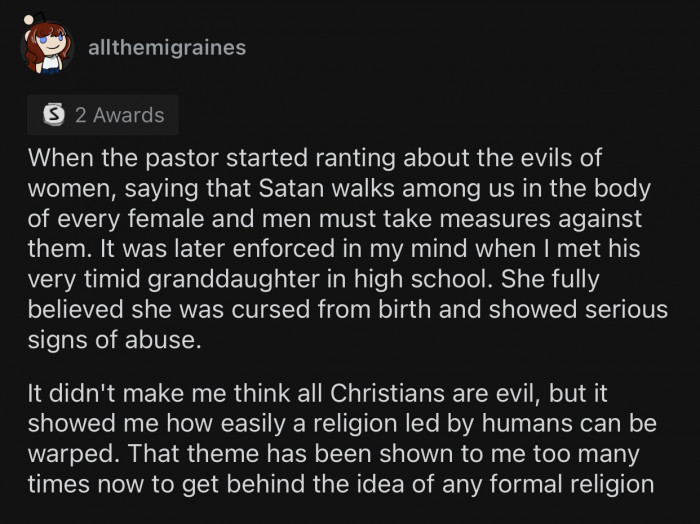 18. Religion’s views on women.