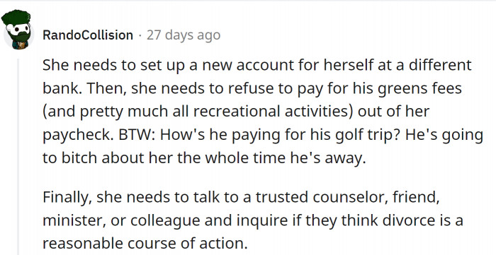 Others offered some useful pieces of advice.