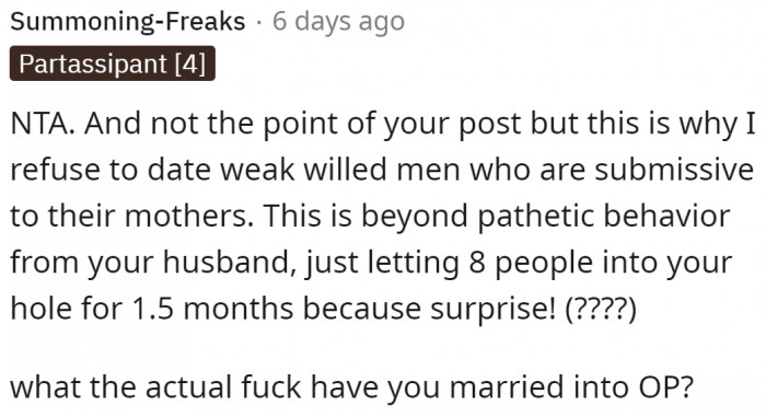 People are hating on the husband's inaction.