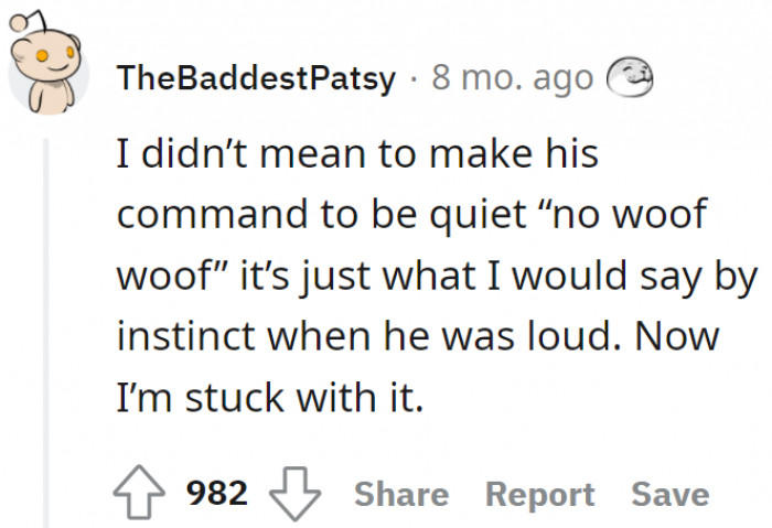 Woof, woof! When you are the human, yet you talk like a dog... of course, to your dog.