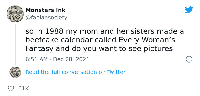A Twitter user chose to share a task that his mother and her sisters were working on way back in the '80s