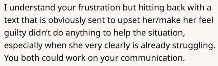 The couple needs better communication, too.