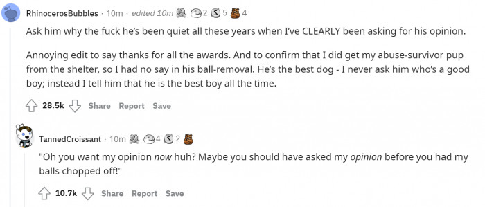 9. "I needed you before; why now?"