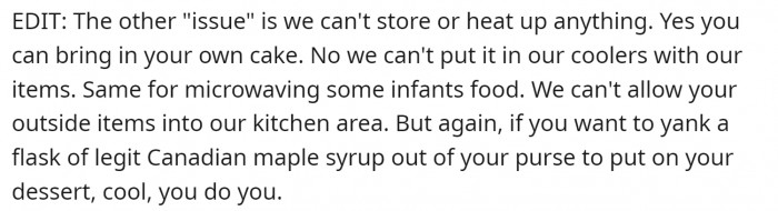 No outside items in the kitchen area