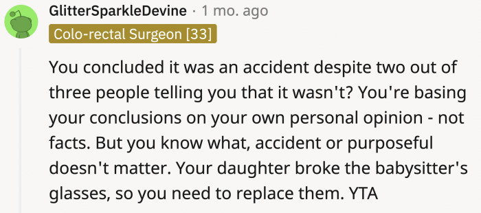 Will OP finally see the light after basically being told by everyone that he's most definitely at fault here?