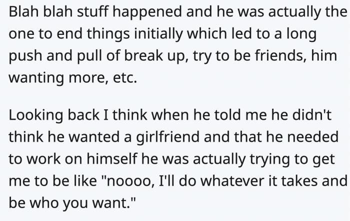 Then came the tiring rollercoaster of a chaotic, labeled relationship.