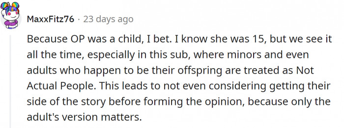 And the answer is, sadly, very true....