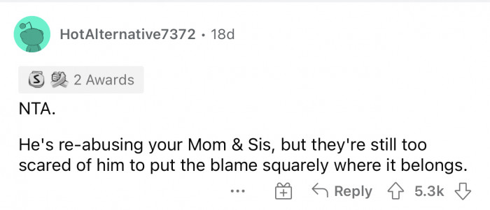 He is definitely re-abusing them, unfortunately.