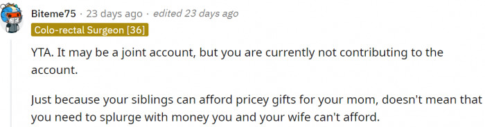 You should have bought the gift according to your budget.