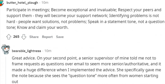 Speak in a statement tone, not a question tone.