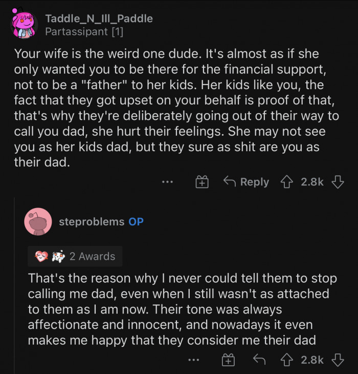 She only wants OP to fulfill some roles but not all of them.