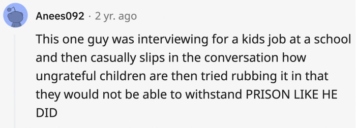 Did he realize what kind of interview he was in?