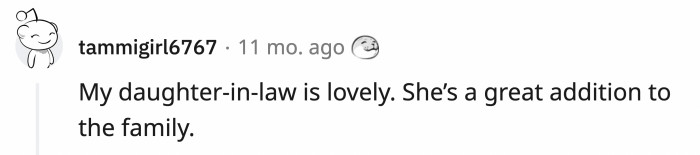 A mother-in-law and daughter-in-law can live harmoniously and love each other