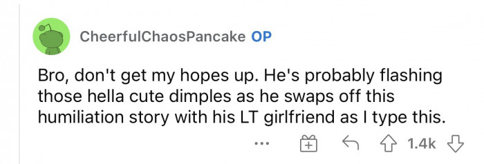 You should get your hopes up, though.