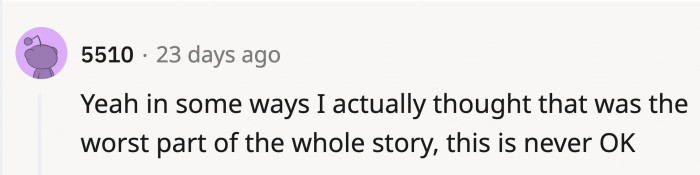 While reading the post, you would think that the husband leaving the kids would be the only bad thing.