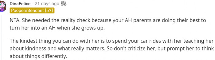 6. She definitely needed the reality check