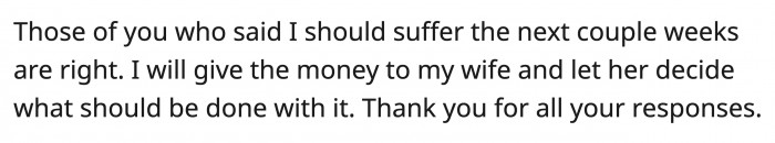 At least Reddit opened OP's eyes to the glaring reality that he has a lot of growing up to do quickly before his son is born.