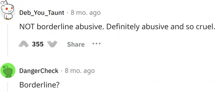 Yes, it cannot be termed borderline abusive when the person is well aware of the triggering point.