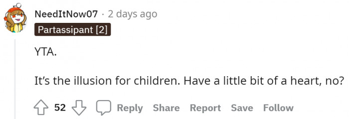 If not for the other kids, for his own kid, at least.
