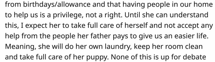 They outlined her punishment and planned to regroup in a few weeks