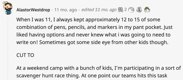 27. It might be weird for others now...