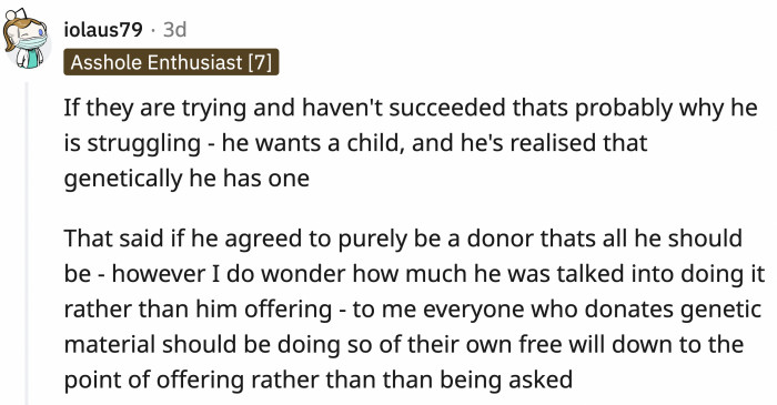 Another person thinks that BIL and his wife are also struggling to conceive their own child, thus causing the whole issue