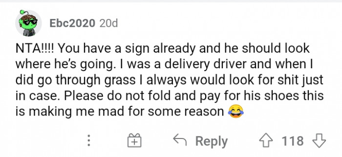 #15 You're right for not paying for his shoes.