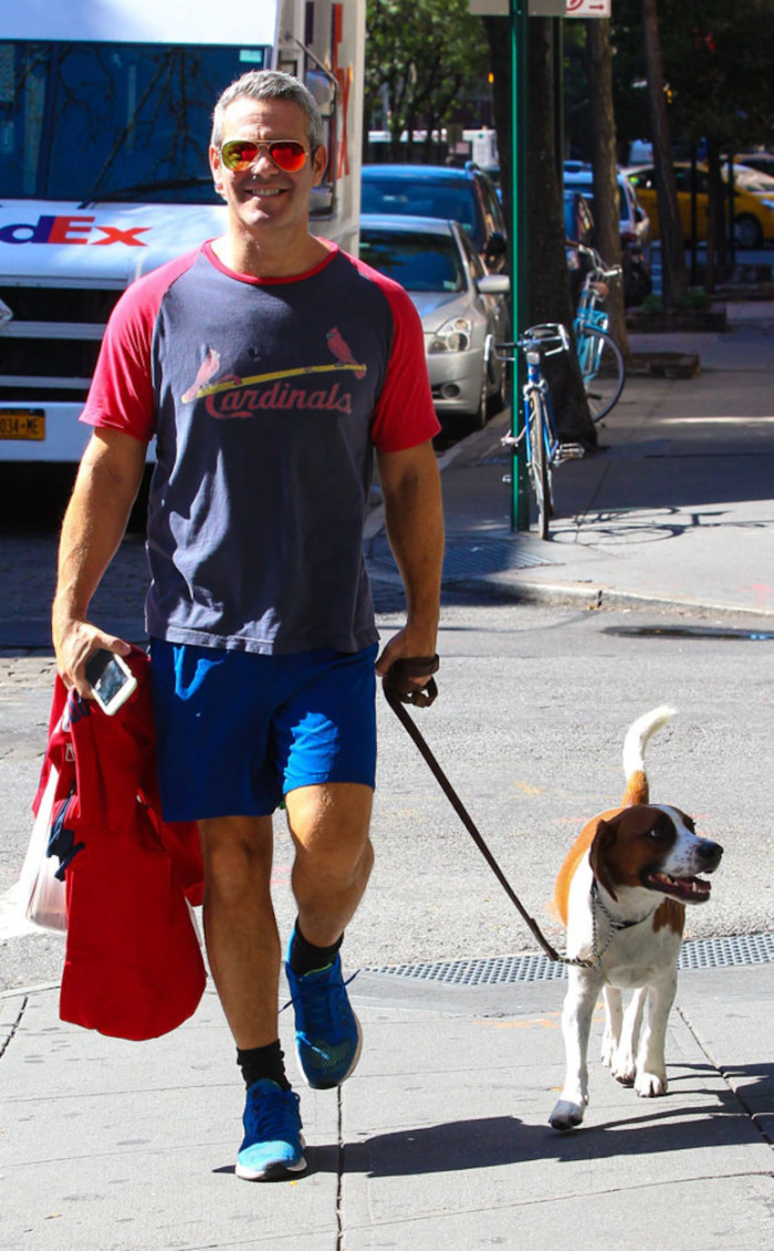 14. Andy Cohen and his rescue dog, Wacha