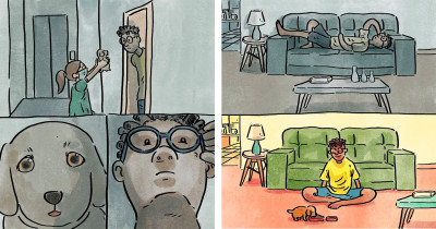 Emotional Dog Art Illustrates the Difference a Choice Can Make