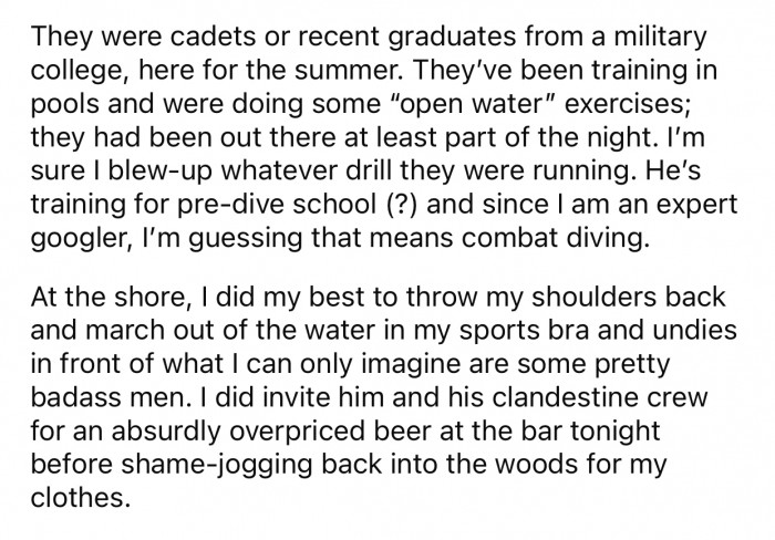 It turned out that the men were recent graduates from military college.