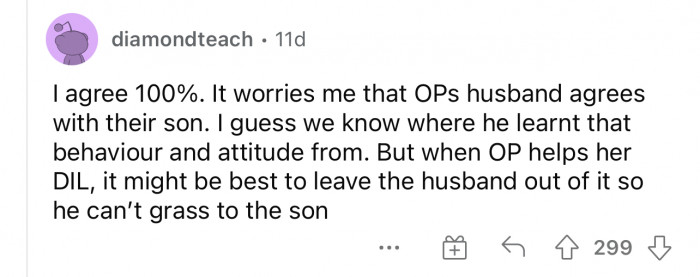Reddit commenters are speculating on where her son got this behavior from.