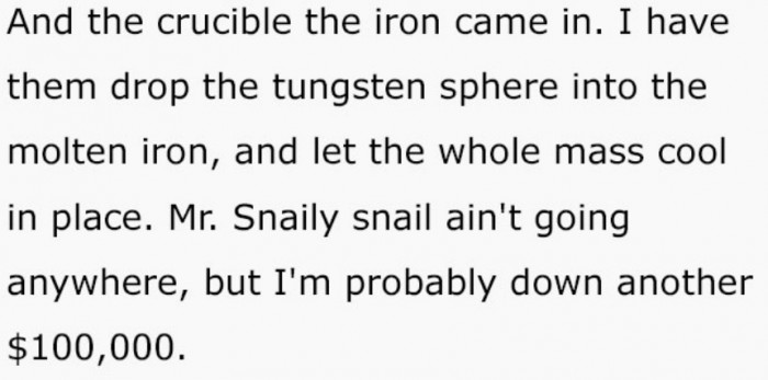 What's the value of $100,000 over one's own life? Nothing!