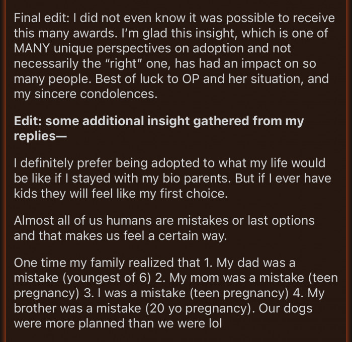 Kids should feel like they are the first choice.