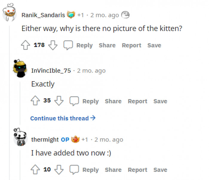 Cat tax has been paid. Don't worry.