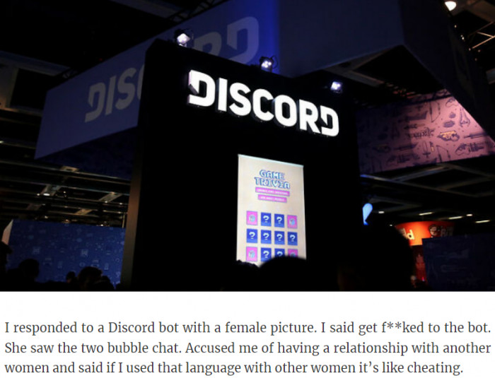 32. Using that language with other women definitely means...