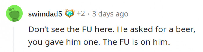 There's Definitely No One Who Messed Up. The Man Didn't Specify What Kind of Beer He Was Asking For Anyway