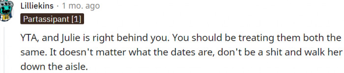 2. Go on and walk your daughter down the aisle