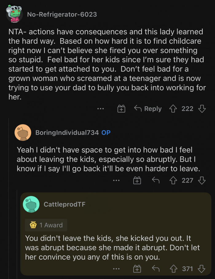 She pretty much ruined it for her kids.