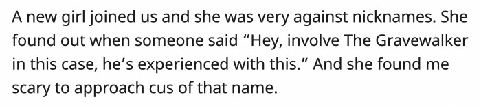 Then a new hire joined their team, and she found out about the nickname practice