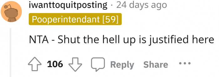 STHU is just minimal here! She deserves a bigger insult on a much bigger platform than a video call with parents.