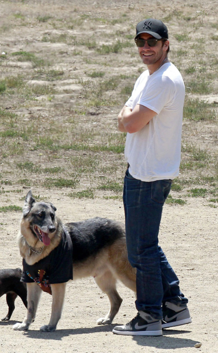 24. Jake Gyllenhaal and his dog, Atticus