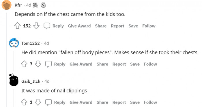 #10 Depends on what kind of chest.