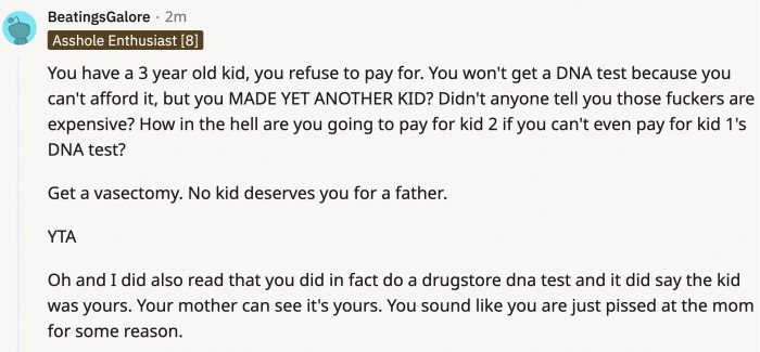 Stop procreating, said another person