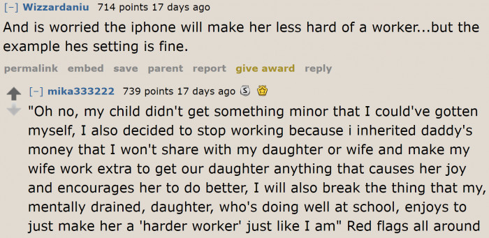 The man is full of red flags.