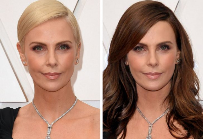 10. Blonde or brunette, Charlize Theron slays them both. She can go either way and it'll still look good on her