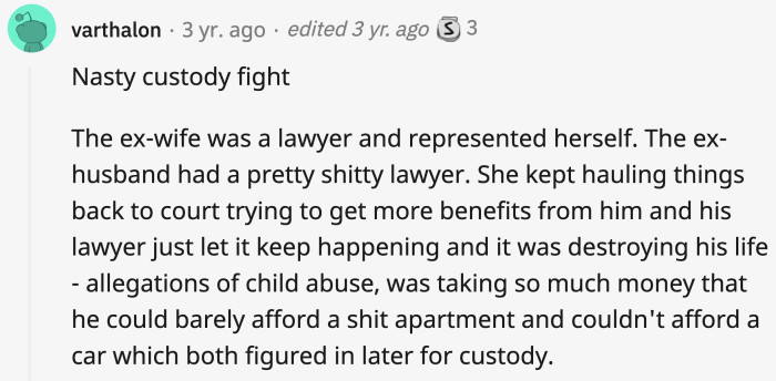 2. A great example of a lawyer using the law to take advantage of others