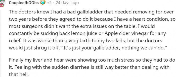 18. You can imagine the doctor's comment